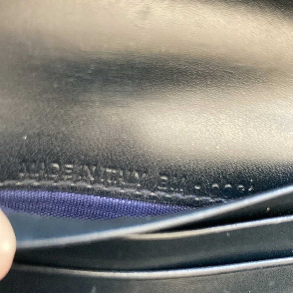 Vintage 2001 Christian Dior Trotter Monogram Navy Denim & Leather Wallet